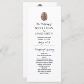 パイン素朴コーンエレガント結婚式 プログラム (正面/裏面)