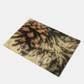 パイン素朴コーンデザイン ドアマット (アングル)