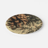 パイン素朴コーンデザイン ペーパープレート (アングル)