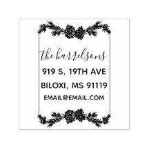 パイン素朴コーンファミリーセルフインキングスタンプ