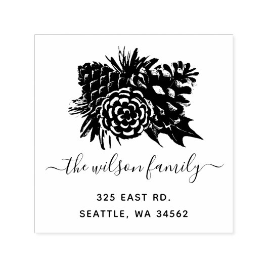 パイン素朴コーンフィールホリデーズ差出人住所 セルフインキングスタンプ (デザイン)