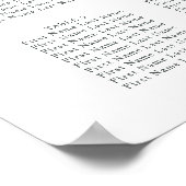 パイン素朴コーン冬の結婚式のシーティングチャート ポスター (角)