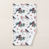 パイン素朴コーン松の枝ベリーの鳥 | バスタオルセット (ハンドタオル)