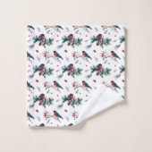 パイン素朴コーン松の枝ベリーの鳥 | バスタオルセット (ウォッシュタオル)