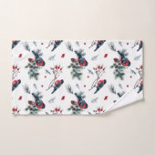 パイン素朴コーン松の枝ベリーの鳥 | バスタオルセット (ハンドタオル)