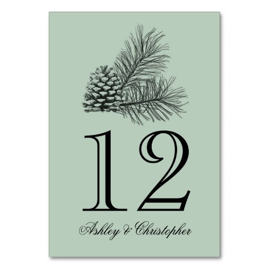 パイン素朴コーン結婚式の受付テーブル番号 テーブルナンバー (裏面)