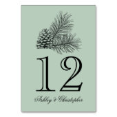 パイン素朴コーン結婚式の受付テーブル番号 テーブルナンバー (正面)