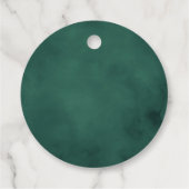 パイン素朴コーン緑の冬の結婚式 フェイバータグ (裏面)