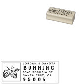 パイン素朴コーン |の結婚カップル差出人住所 ラバースタンプ (押印)