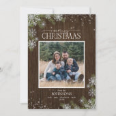 パイン素朴スノーフレークメリーウッドファミリー写真 シーズンカード (正面)