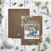 パイン素朴スノーフレークメリーウッドファミリー写真 シーズンカード