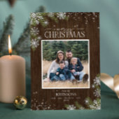 パイン素朴スノーフレークメリーウッドファミリー写真 シーズンカード