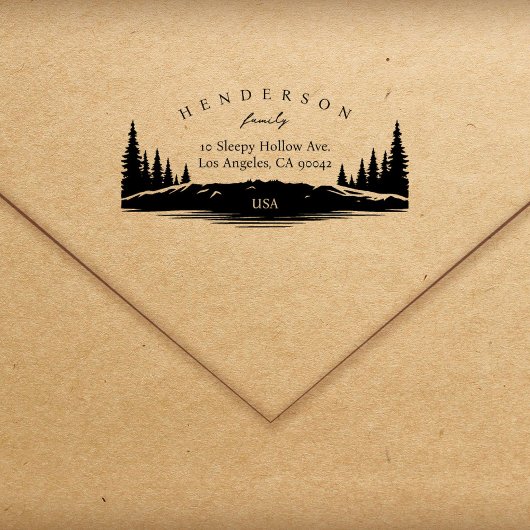 パイン素朴ズエレガントファミリー差出人住所 セルフインキングスタンプ