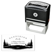 パイン素朴ズエレガントファミリー差出人住所 セルフインキングスタンプ (インサイチュ)