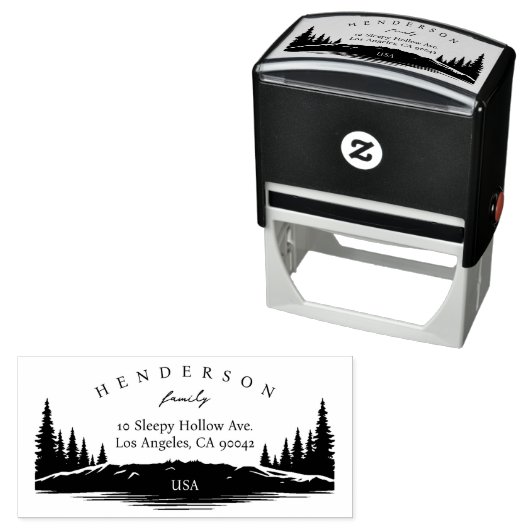 パイン素朴ズエレガントファミリー差出人住所 セルフインキングスタンプ (インサイチュ)