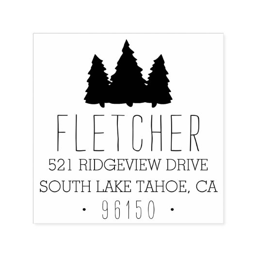 パイン素朴ズ差出人住所 セルフインキングスタンプ (デザイン)