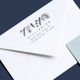 パイン素朴タイズウィンターホリデーズ差出人住所 ラバースタンプ