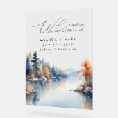 パイン素朴ツリーアドベンチャー結婚ズ アクリルサイン (傾斜)