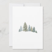 パイン素朴ツリークリスマスパーティの招待状 招待状 (裏面)