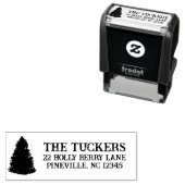 パイン素朴ツリークリスマス差出人住所 セルフインキングスタンプ (インサイチュ)