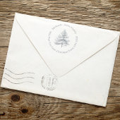 パイン素朴ツリークリスマス差出人住所 セルフインキングスタンプ