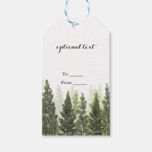 パイン素朴ツリーシンプルカントリーウェディング ギフトタグ