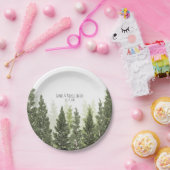 パイン素朴ツリーシンプルカントリーウェディング ペーパープレート (パーティー)