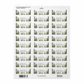 パイン素朴ツリーシンプルカントリーウェディング ラベル (フルシート)