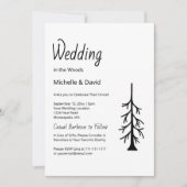 パイン素朴ツリーシンプルタイポグラフィカジュアルズ 招待状 (正面)