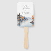 パイン素朴ツリーズアドベンチャー結婚式 プログラム ハンドファン (正面)