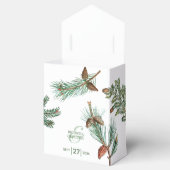 パイン素朴ツリーズフォレスト緑の結婚式の引き出物ボー フェイバーボックス (オープン)