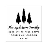 パイン素朴ツリーズ差出人住所 セルフインキングスタンプ (デザイン)