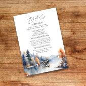 パイン素朴ツリーズ結婚式招待状詳細 エンクロージャーカード