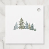 パイン素朴ツリーパーソナライズされたクリスマス フェイバータグ (裏面)