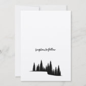 パイン素朴ツリーフォレストフォレストアウトドア結婚シー 招待状 (裏面)