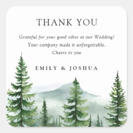 パイン素朴ツリーフォレ結婚スト スクエアシール