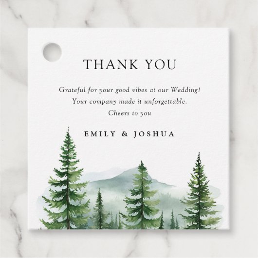 パイン素朴ツリーフォレ結婚スト フェイバータグ (正面)