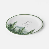 パイン素朴ツリーフォレ結婚スト ペーパープレート (アングル)