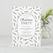 パイン素朴ニードル緑のクリスマスパーティー 招待状 (スタンド正面)