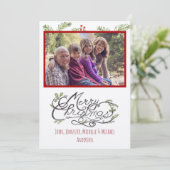 パイン素朴フォトホリデークリスマス シーズンカード (スタンド正面)