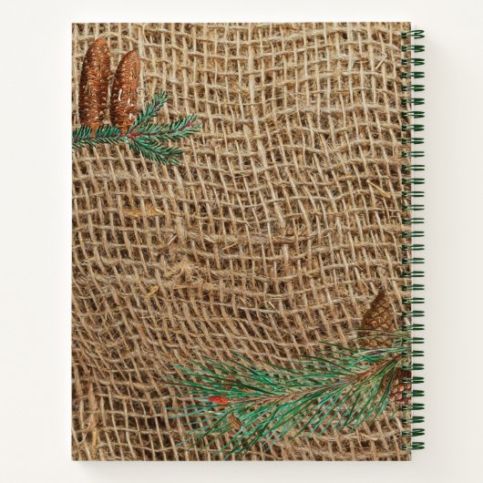 パイン素朴フォレストクリスマスツリーファミリーレシピ ノートブック (裏面)