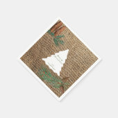 パイン素朴フォレストクリスマスツリー スタンダードカクテルナプキン (角)