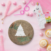 パイン素朴フォレストクリスマスツリー ペーパープレート (パーティー)