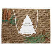 パイン素朴フォレストクリスマスツリー ラージペーパーバッグ (裏面)