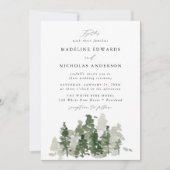 パイン素朴フォレスト結婚式招待状 招待状 (正面)