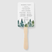 パイン素朴フォレスト結婚式 プログラムハンドファン ハンドファン (裏面)
