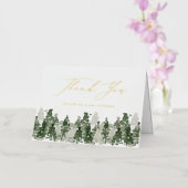 パイン素朴フォレ結婚ストありがとう 箔グリーティングカード (蘭)