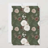 パイン素朴フローラ冬の結婚式 招待状 (裏面)