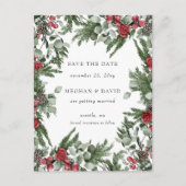 パイン素朴ベリー冬のクリスマスを保存 案内ポストカード (正面)