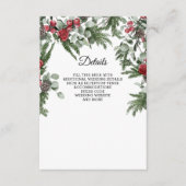 パイン素朴ベリー冬のクリスマ結婚ス エンクロージャーカード (正面)